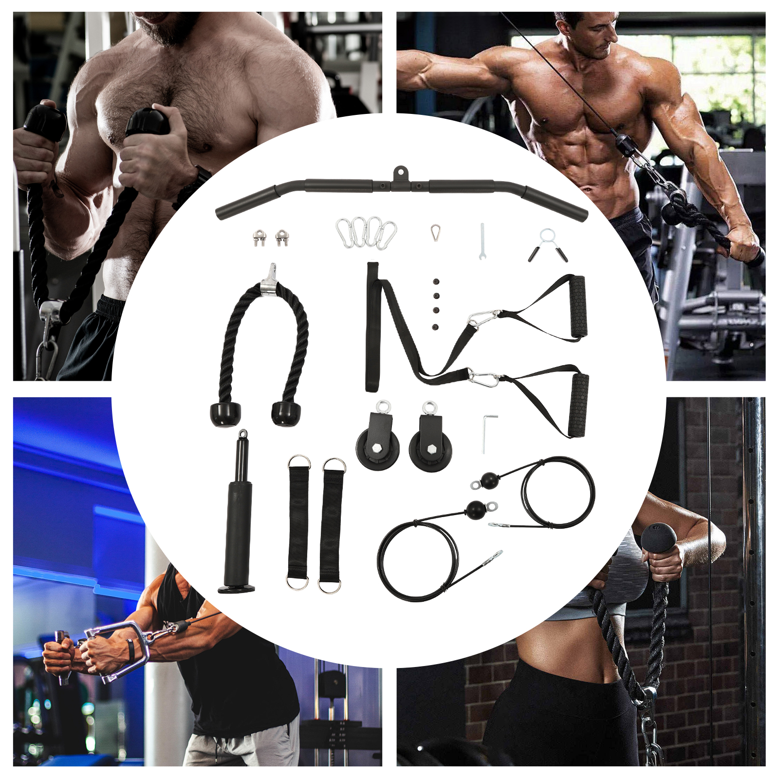 264LBS Load Capacity Cable Pul - Lat Pulldown Cable recensie en prijs