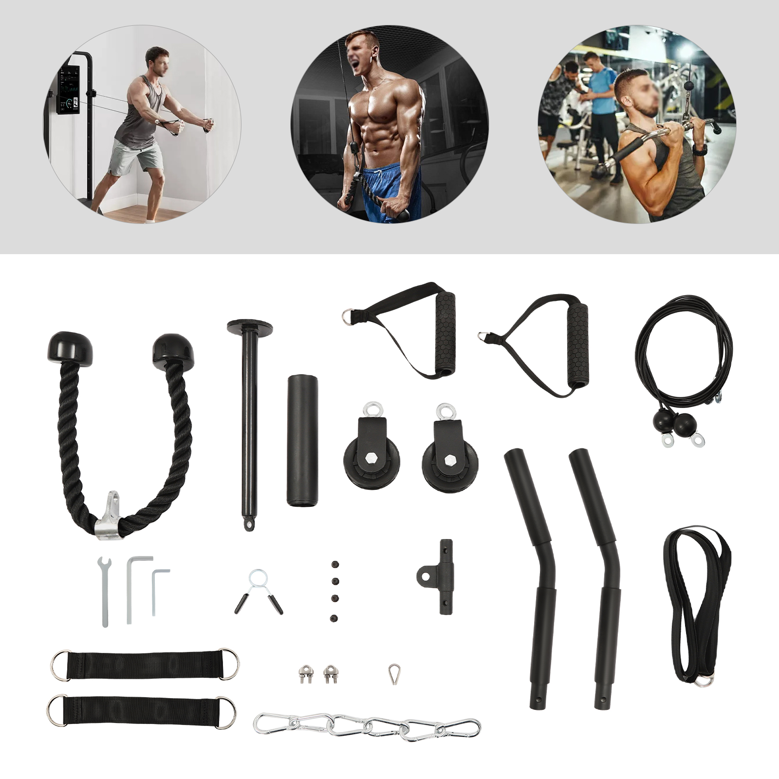 264LBS Load Capacity Cable Pul - Lat Pulldown Cable recensie en prijs