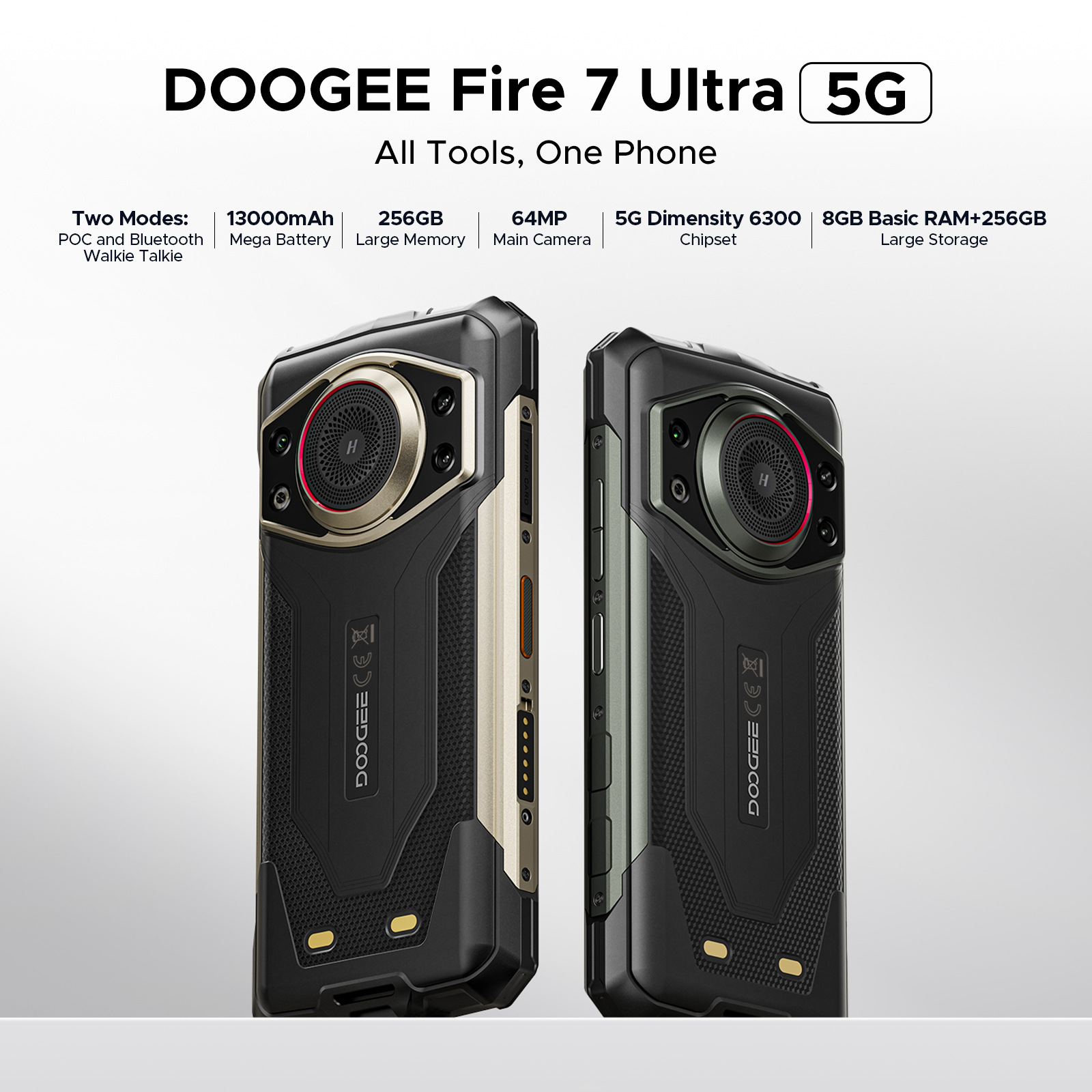 DOOGEE Fire 7 Ultra 5G Rugged  - Push Up Stand Bar recensie en prijs