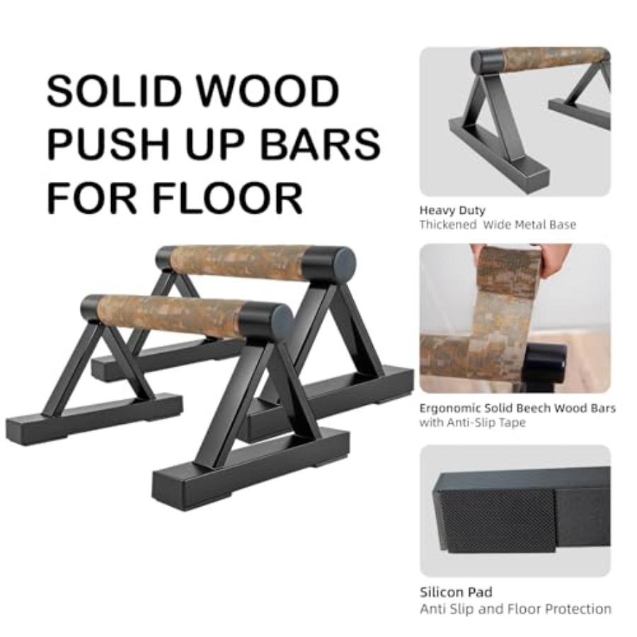 1 Pair Wood Push Up Bars for M - Push Up Stand Bar recensie en prijs