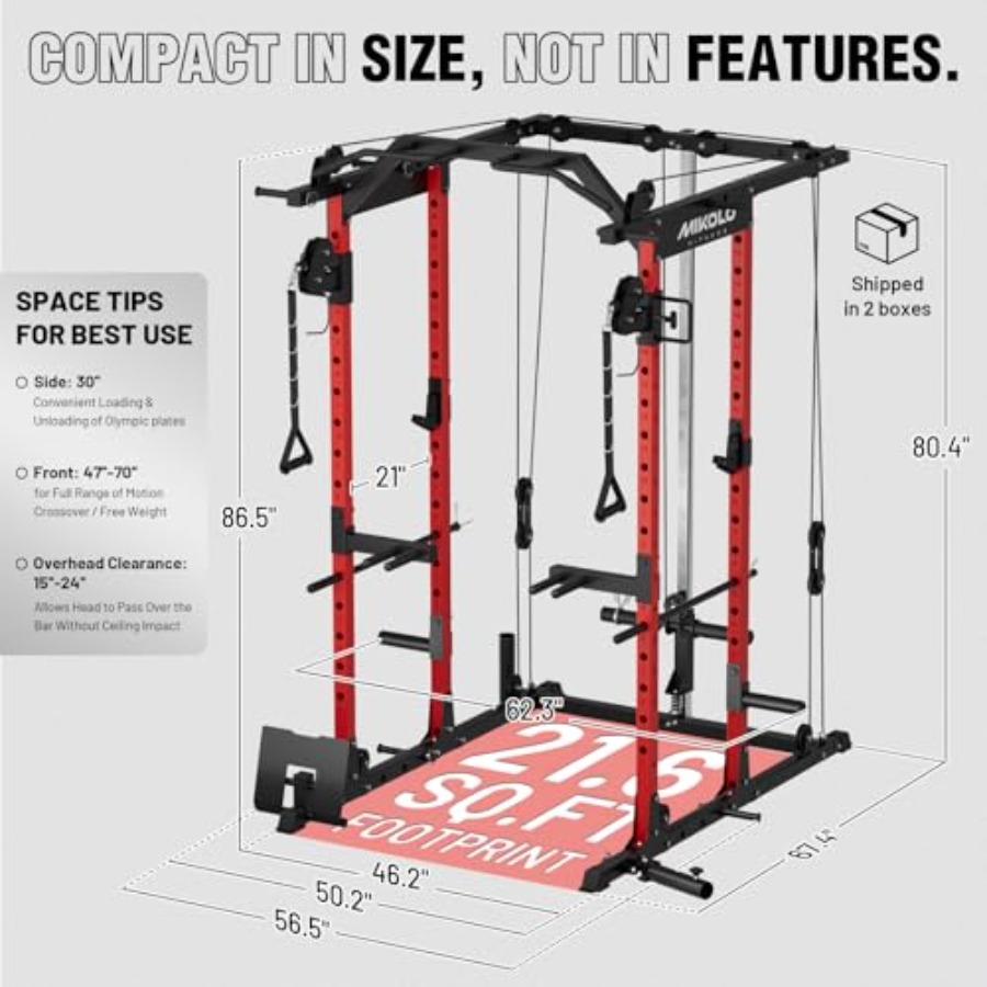 Home gym power cage with steel - Lat Pulldown Cable recensie en prijs