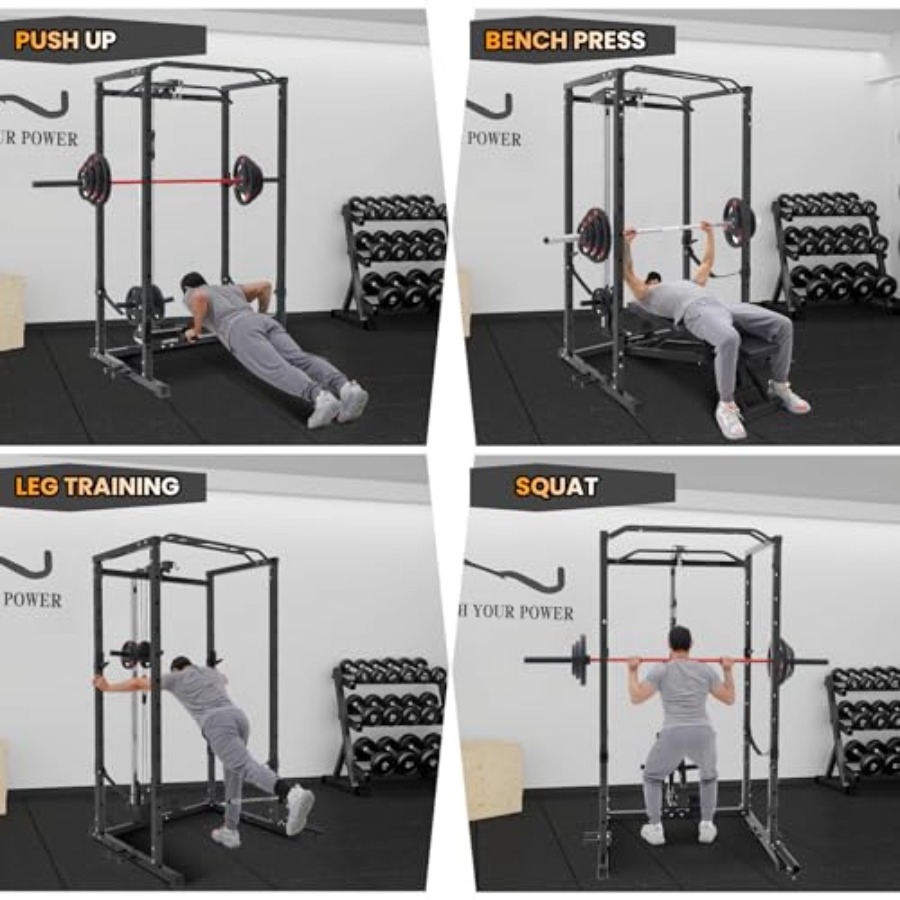 1600 Lbs Power Rack for Home G - Home Gym Rack With Cables recensie en prijs