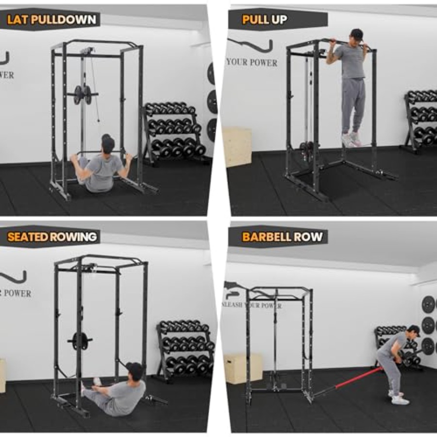1600 Lbs Power Rack for Home G - Home Gym Rack With Cables recensie en prijs