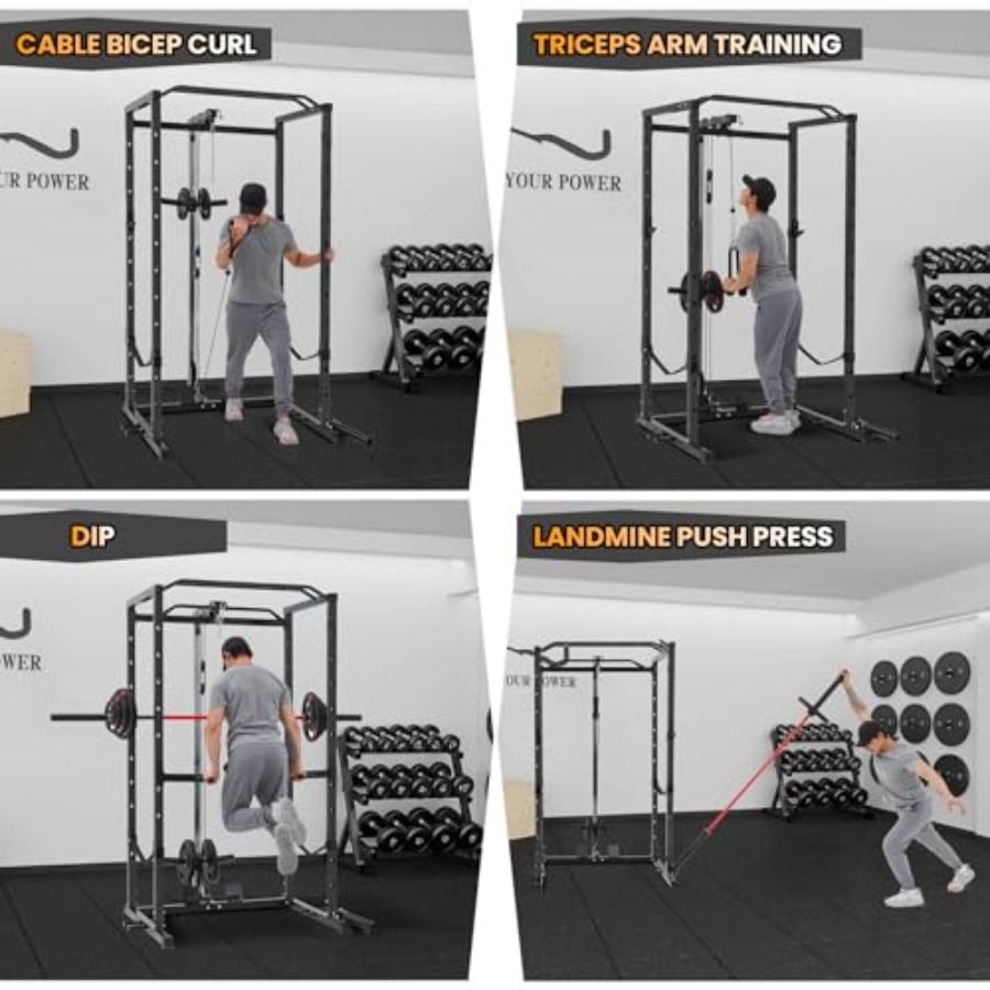 1600 Lbs Power Rack for Home G - Home Gym Rack With Cables recensie en prijs