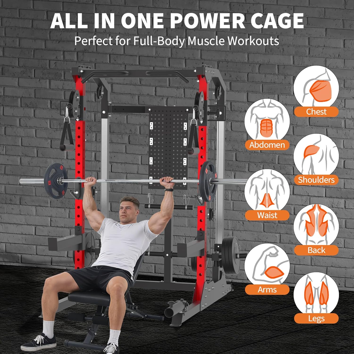 Power Cage, 2000LB Power Rack  - Home Gym Rack With Cables recensie en prijs