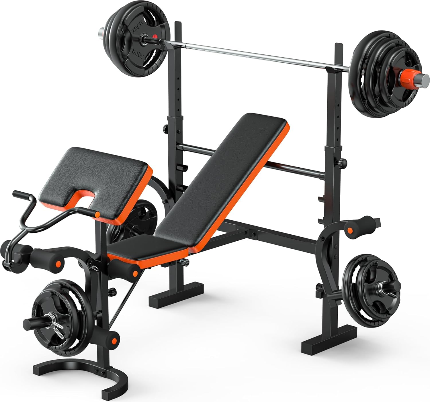 6-in-1 Weight Bench 770LBS wit - Home Gym Leg recensie en prijs