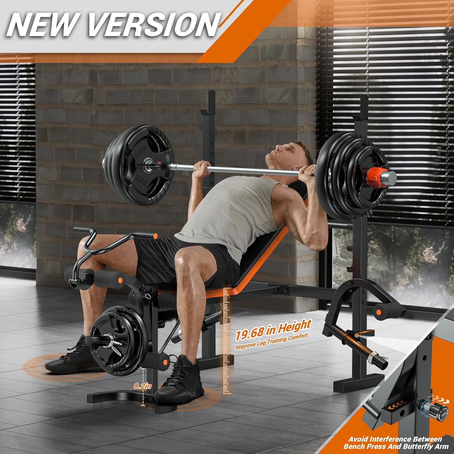 6-in-1 Weight Bench 770LBS wit - Home Gym Leg recensie en prijs