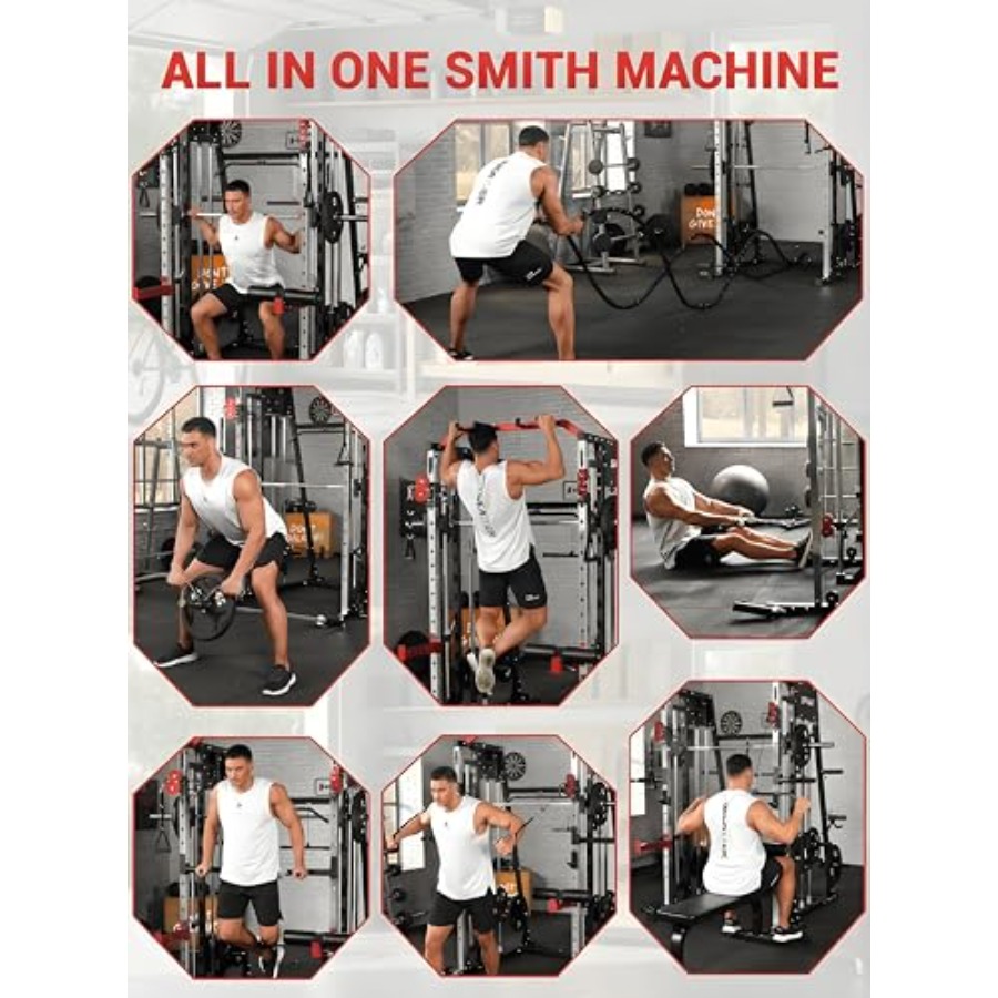 Smith Machine Home Gym All in  - Home Gym Rack With Cables recensie en prijs
