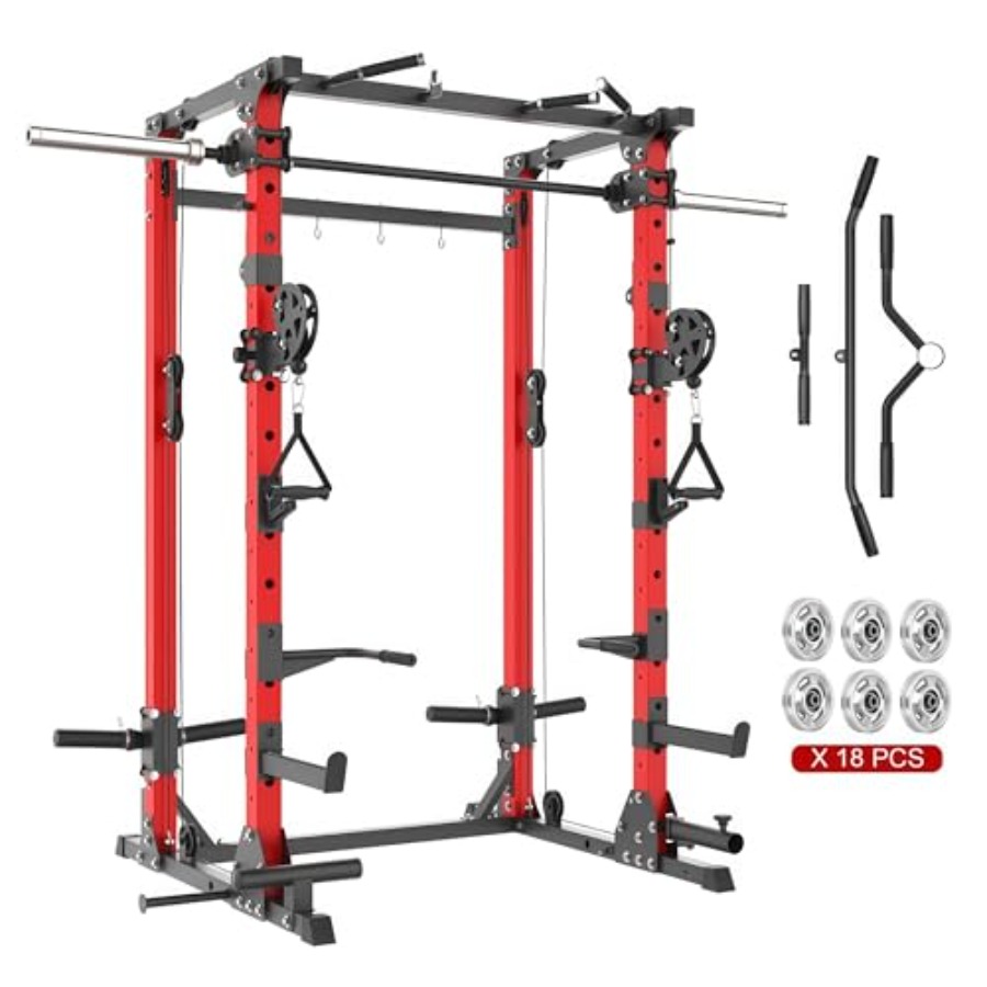 Smith Machine 5 in 1 Heavy-Dut - Home Gym Rack With Cables recensie en prijs