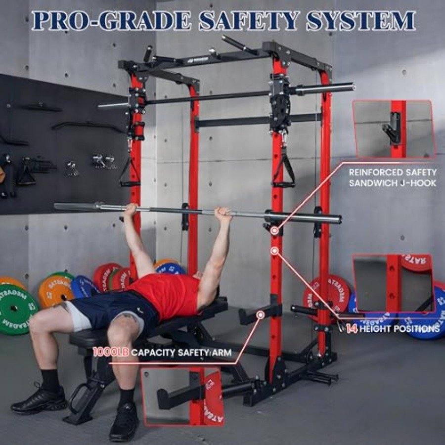 Smith Machine 5 in 1 Heavy-Dut - Home Gym Rack With Cables recensie en prijs