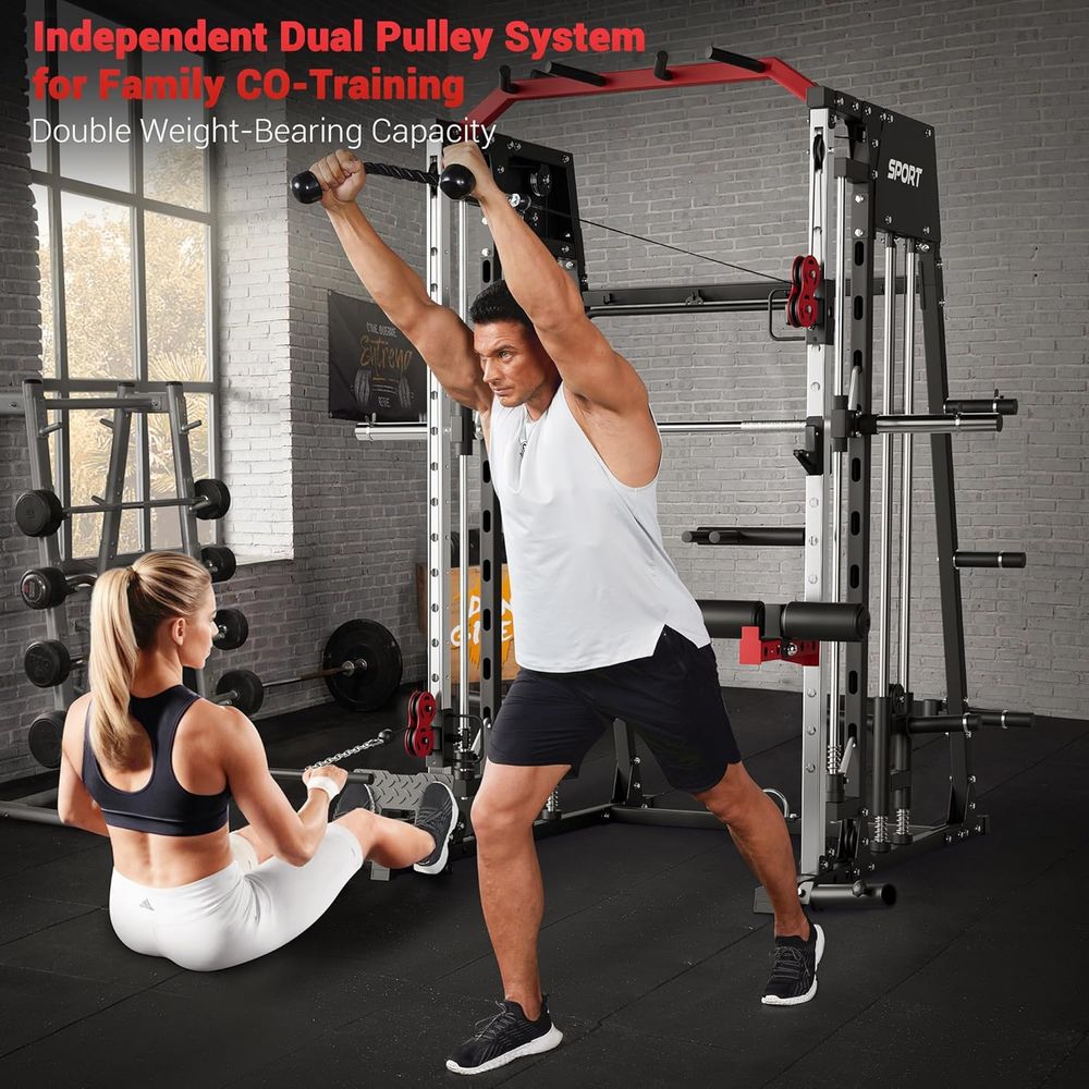 Home Gym Power Cage with Smith - Lat Pulldown Cable recensie en prijs