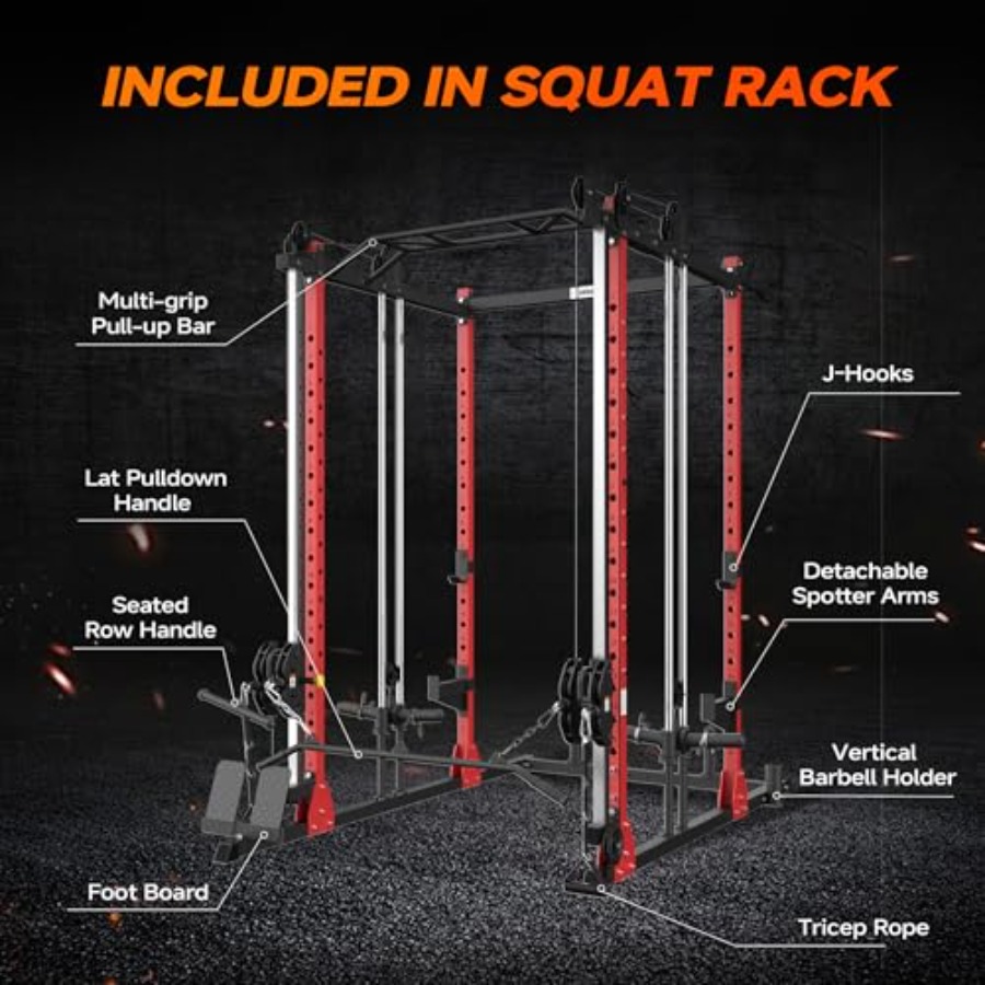 All-in-One Power Rack with Smi - Home Gym Rack With Cables recensie en prijs