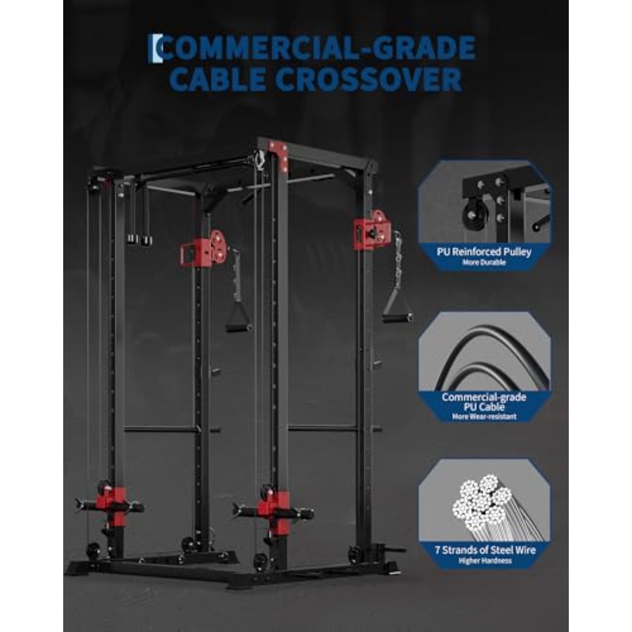 Heavy-Duty Home Gym Power Cage - Home Gym Rack With Cables recensie en prijs